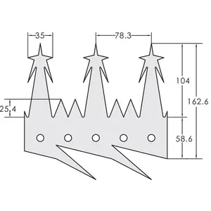 Fabricante de alta seguridad Metal Razor Anti Climb Wall Fence Spike