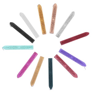 Bâtons de <span class=keywords><strong>cire</strong></span> à cacheter DIY, 12 couleurs, pour <span class=keywords><strong>sceau</strong></span> de marque, outils d'artisanat manuel, SOHOBUCKS Office - Product Image 2