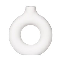 Vase créatif en forme de donut, style nordique, polyvalent, luxe léger, rétro, pour fleurs séchées, arrangement floral, ornements décoratifs