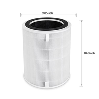 Filter Pengganti Pembersih Udara untuk Levoit LV-H135, H13 HEPA + Filter Karbon Aktif LV-H135-RF