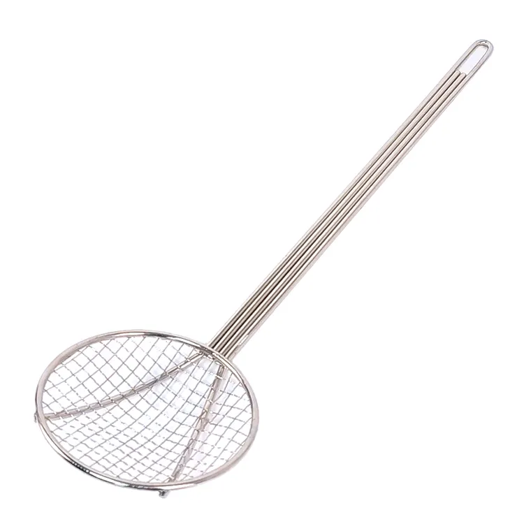 Stainless Steel Skimmer or Strainer Deep Fryer Ladle Wire Mesh Round Kitchen Skimmer Strainer