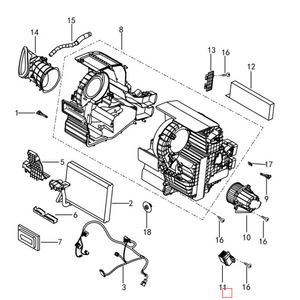 ตัวต้านทานมอเตอร์โบลเวอร์ Dongfeng Fengshen Ax7 รุ่น 8225505 V2A0071J D0200 12V อะไหล่ทดแทน - Product Image 2