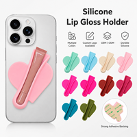 Support de Rouge à Lèvres en Silicone à Ventouse pour Téléphone, Étui à Gloss Personnalisable, Réutilisable, Vente en Gros, Cadeau