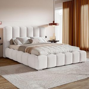 Cama Moderna Letti con Espacio de Almacenamiento, Estructura de Listones, Tapicería de Terciopelo, Marco de Madera, Sistema de Elevación a Gas, Cabecera Acolchada, Ecológica - Product Image 3