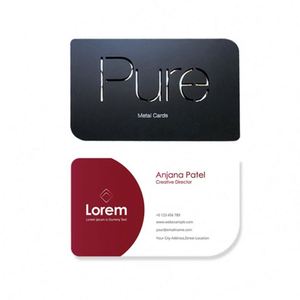 Tarjetas de Visita Metálicas Elegantes Personalizadas con Grabado y Estampado, Precio de Fábrica en China, Bajo MOQ, PVC Dorado - Product Image 2