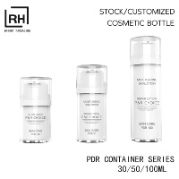 Flacon pompe sans air en plastique PP de luxe 30ml 50ml 100ml, cylindrique, pour shampoing, crème, eau, liquide, lotion, emballage de luxe