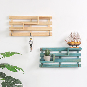 <span class=keywords><strong>Étagère</strong></span> murale de décoration moderne pour la maison, <span class=keywords><strong>étagère</strong></span> murale d'<span class=keywords><strong>escalier</strong></span> en bois massif de couleur rétro créative - Product Image 1