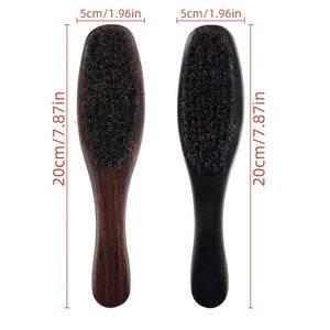 Bristle Natural Texture Custom Logo Wooden Electric Lice Comb 360 Curve Waved Men <b>Smoothing</b> Beard <b>Brush</b> Beech Combs Hair Styling - Product Image 6