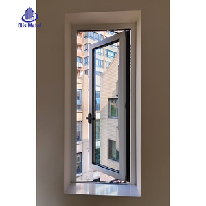 Fenêtres à battants en aluminium de haute qualité avec double vitrage en verre trempé, cadre blanc aux lignes minimalistes, petite fenêtre <span class=keywords><strong>pour</strong></span> balcon ou cuisine - Product Image 1