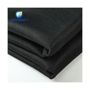 Tricot Knitted Polyester Athletic Clothing Black Mesh Fabrics