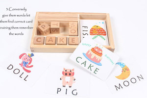 2020 gros jouets <span class=keywords><strong>d</strong></span>'éducation précoce amazon vend préscolaire mots <span class=keywords><strong>d</strong></span>'<span class=keywords><strong>orthographe</strong></span> avec de haute qualité en bois lettres Anglaises - Product Image 3