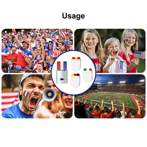 2025 US American Face Paint azul blanco rojo 3 colores fútbol deportes juegos béisbol cara cuerpo Color para evento deportivo Cheer - Product Image 5