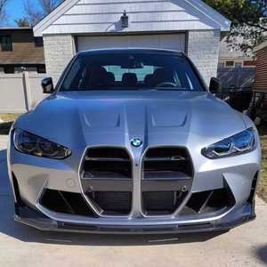 For <b>M3</b> M4 G80 G81G82 G83 2020-IN V Style Real Carbon Fiber Body Kit Front Lip Bumper 3pcs M3M4 for G80 G82 for <b>M3</b> M4 G80 - Product Image 1