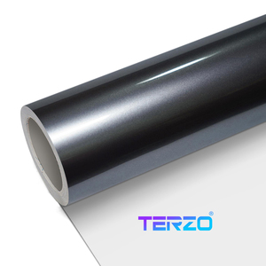 Film de covering gris ciment pour voiture, rouleau de vinyle TERZO, longue durée, PET, ultra brillant, finition métallique - Product Image 5