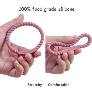 Bracelet de dentition portable en silicone pour bébé, jouet à mâcher, cadeau pour enfant, accessoire de puériculture, jouet souple - Product Image 5