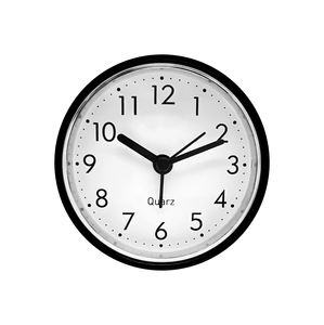 Réveil silencieux noir de 3 pouces avec logo personnalisé pour événement promotionnel - Product Image 1