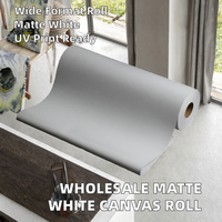 Rouleau de toile blanche mate pour peinture artistique, impression UV