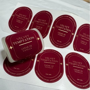 Etiquetas Adhesivas de Terciopelo Personalizadas para Impresión, Etiquetas Cuadradas para Envases de Velas, para Velas Hechas a Mano - Product Image 5