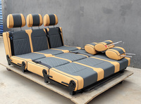 Siège-lit pliable confortable pour véhicule de camping, directement de l'usine, avec revêtement en cuir PU