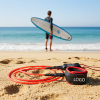 Laisse de planche de surf personnalisée, lisses de surf durables (enroulées/droites), laisse de bodyboard, corde de jambe pour le surf, cordon de SUP