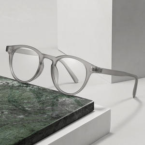 Montures de lunettes ovales Wenzhou pour femmes, monture transparente complète, verres acryliques, verres plats, style étudiant 5025 - Product Image 1