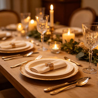 Assiettes en papier de luxe jetables pour mariages élégants, dîners et réceptions