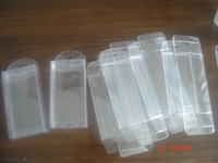 Boîte d'emballage en plastique pliable transparente avec trou de suspension et languette de fixation pour petits gadgets, jouets, quincaillerie, ornements et présentation en magasin