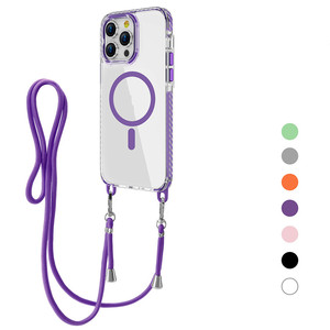 Étui de téléphone magnétique <span class=keywords><strong>avec</strong></span> <span class=keywords><strong>cordon</strong></span> pour <span class=keywords><strong>iPhone</strong></span> 16 Pro Max Strap Phone Back Covers pour <span class=keywords><strong>iPhone</strong></span> 16 Pro Magnetic Wireless Charger - Product Image 6