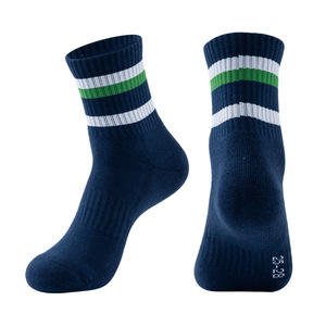 Chaussettes de sport pour badminton, tennis de table, tennis, pour hommes, femmes et enfants, chaussettes épaisses en tricot rayé, chaussettes en tissu éponge, 75e anniversaire, arc-en-ciel - Product Image 4