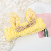 Bando Yoga mikrofiber Spa, ikat rambut kualitas tinggi dapat disesuaikan desain baru ikat rambut Makeup wajah Logo bordir manis lucu