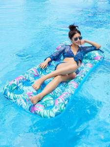 Colchoneta Flotante Inflable de PVC para Adultos, Diseño de Hojas, Gruesa, para Piscina, <span class=keywords><strong>Cama</strong></span> Individual, Ecológica - Product Image 3