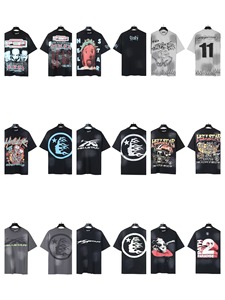 เสื้อยืดแขนสั้นลำลองสไตล์อเมริกันแบรนด์ Hell Star Cross-Border ผ้าฝ้าย 100% ลายตัวอักษรแบบวอช น้ำหนัก 280 กรัม ผ้าถัก - Product Image 6