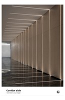 Profilé LED linéaire encastré en U pour plafond, en aluminium, avec diffuseur architectural et garniture de logement