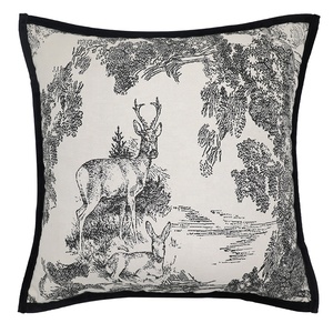 Décoratif beau style motif animal Jacquard housses <span class=keywords><strong>de</strong></span> coussin canapé coussin <span class=keywords><strong>noir</strong></span> gris jeter taie d'oreiller pour canapé canapé lit - Product Image 1