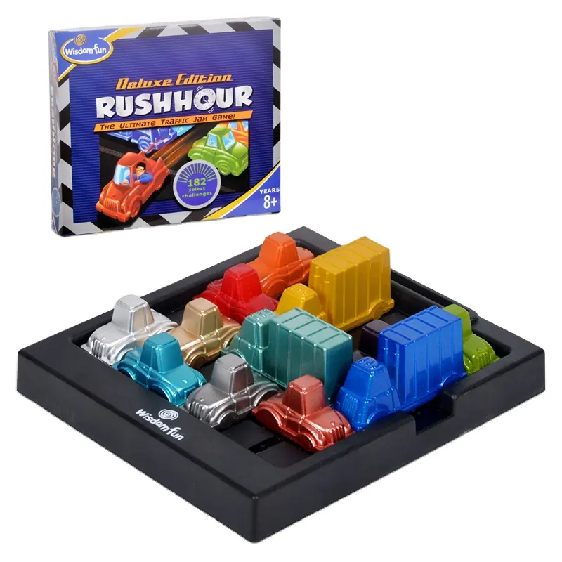 Kualitas tinggi permainan papan Rush Jam lalu lintas Jam permainan papan permainan logika permainan untuk mobil mainan anak-anak mainan edukasi untuk anak-anak