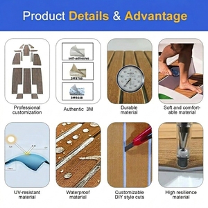 Usine directe EVA mousse bateau platelage auto-adhésif Faux teck plancher en bois pour Marine Yacht bateaux pour RV bateau à moteur Yacht <span class=keywords><strong>Kayak</strong></span> - Product Image 6