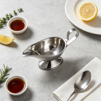 Carafe à sauce professionnelle en acier inoxydable, robuste, avec poignée ergonomique, écologique, facile à nettoyer, pour la restauration commerciale