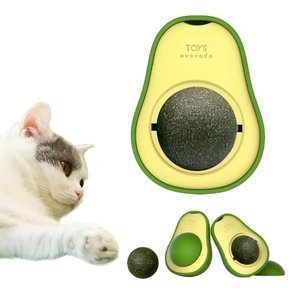 Avocat cataire balle interactif jouet <span class=keywords><strong>pour</strong></span> animaux de compagnie <span class=keywords><strong>pour</strong></span> chats chiens en plastique auto-salut boules <span class=keywords><strong>pour</strong></span> molaires dents nettoyage léchage Coccidia Gall - Product Image 1