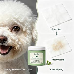 Almohadillas de Limpieza para Manchas de Lágrimas de Mascotas de Marca Privada, Almohadillas Desechables Suaves y Delicadas, para el Cuidado Diario de la Limpieza del Área de los Ojos de Perros y <span class=keywords><strong>Gatos</strong></span> - Product Image 3