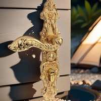 Serrure de porte intérieure en laiton massif de style architectural, loquet magnétique silencieux de luxe de style européen pour grandes portes doubles en bois