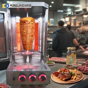 Máquina comercial de shawarma de gas con 3 quemadores, sistema automático de Doner <span class=keywords><strong>Kebab</strong></span> vertical de acero inoxidable para uso en restaurantes - Product Image 1