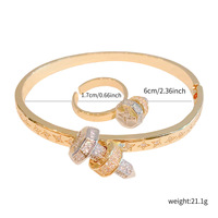 Ensemble de bijoux tendance pour femmes en laiton, bracelet et bague en forme de clou avec zircon cubique, vente en gros, pour usine source, OEM, ODM, cadeau personnalisé pour femmes