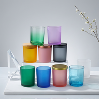 Bocaux réutilisables transparents et givrés blancs de 7,5 oz, 10 oz et 14 oz, résistants à la chaleur, avec couvercles en bois, pour épices et fabrication de bougies, impression offset, Noël