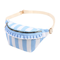 Sac banane léger en nylon pour femme avec motif personnalisé, joli, à volants et fermeture éclair, pour le quotidien