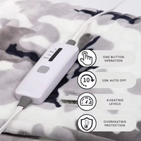 Plaid électrique portable en flanelle tricotée super confortable avec 4 niveaux de chauffe ETL