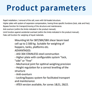 Kit en acier inoxydable DINI ARGEO KSBX pour cellules de pesage à poutre de cisaillement SBT/SBK/SBX - Product Image 4