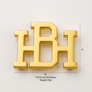 Logo personalizzato in metallo a lettere singole per borse cappelli mobili - Product Image 5