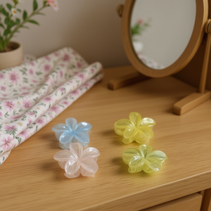 กิ๊บติดผมรูปดอกลีลาวดีเคลือบด้วยไฟฟ้า 8 ซม. สไตล์เยลลี่สำหรับผู้หญิงและเด็กผู้หญิง - Product Image 3