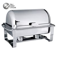 Vente en gros petit service de buffet de chauffe-plats ronds dorés chauffe-plats Buffet traiteur Acier inoxydable