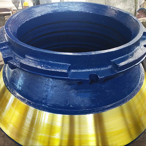 Piezas de repuesto para trituradora de cono de acero con alto contenido de manganeso serie GP: Manto y revestimiento de tazón de fundición procesados - Product Image 1